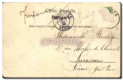 Bruxelles — Grand'Place — éditeur Nels, Bruxelles, Série 1 No. 158 — Rewers