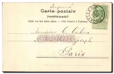 Bruxelas — Hotel de Cidade — Emile Veeck, Bruxelas — Verso