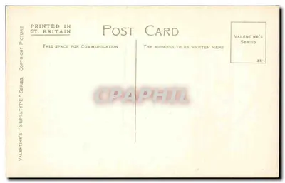 Krzesło koronacyjne — Abp. Westminster — seria Valentine's 'Sepiatype' nr 25-1 — Rewers
