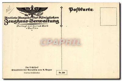 Statua Borussia — Temat główny — wydawca Julius Bard, nr 264 — Rewers