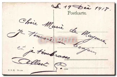 Mainz. Eisenbahnbrücke — Ponte ferroviária com torres — K.S.M. No. 668 — Verso