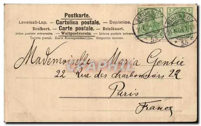 Schillerplatz com o Schauspielhaus — Berlim — Verlag Wilhelm Greve, No. 533 — Verso