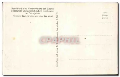 Kolekcja Konsulenta Zabytków i Antyku Basenu Sarzu — Materiały rzymskie z Saargebietu, T.3, n°915 — K. C. Kirchmann — Rewers