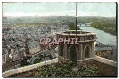 Panorama de Namur — vista da torre da igreja — editor desconhecido, n° 1362