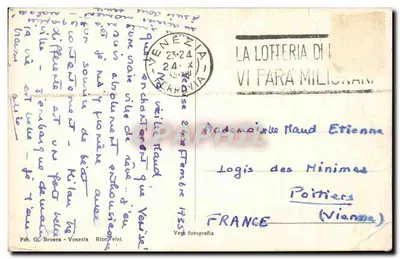 Venezia - Canale Grande dalla Accademia — Fot. G. Broceca, n° 404 — Verso