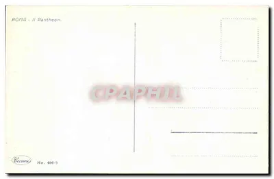 Rzym - Pantheon — wydawca Cecanî, nr 496-3 — Rewers