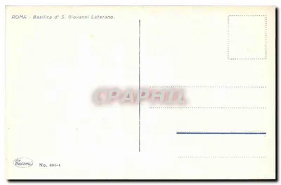 Basílica de São João Láterano em Roma — editor Cecamì, n° 498-4 — Verso