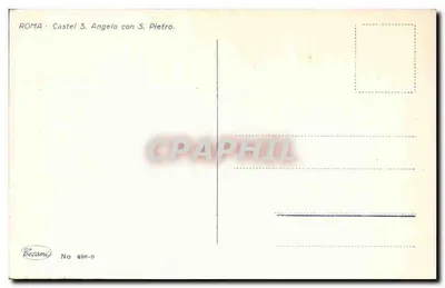 Roma - Castel Sant'Angelo con San Pietro — Cecamì, n° 498-0 — Verso