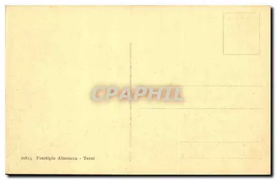 Rzym — Arcus Tity — widok z ruin z inskrypcją SENATVS POPVLVSQVE ROMANVS — wydawca Fototipia Alterocca - Terni, nr 20813 — Rewers