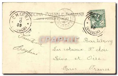 Milano — Arco della Pace — Cartolina Postale Italiana — Verso