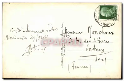 Grimaldi - Ventimiglia - Granica Włoska - Most San-Luigi — Munier, n°182 — Rewers
