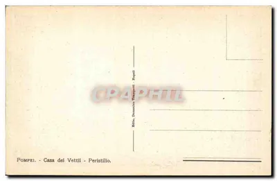 Pompeia - Casa dei Vettii - Peristilio — Editor Domenico Trampetti, Nápoles — Verso