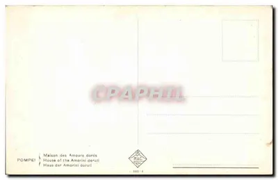 Pompeia — Casa dos Amorinos Dourados — R.A.C. n° 4 — Verso