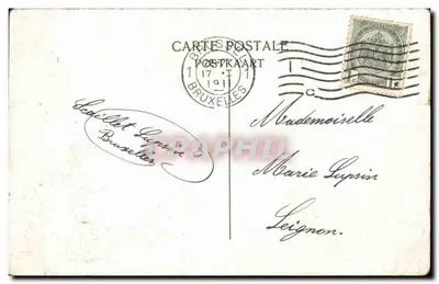 Wystawa w Brukselach 1910 — 1.ᵉ Restauracja Niemiecka — wydawca nie widoczny — Rewers