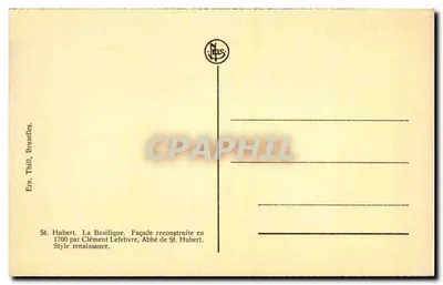 Basilica Saint-Hubert — Brussels — Publisher Thill, series number not visible — Back