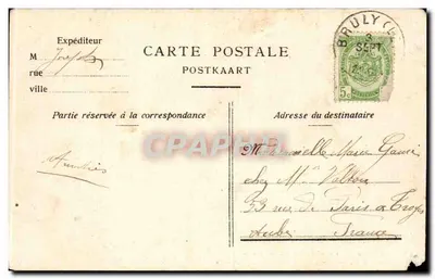 Couvain — O Castelo de St-Roch — Imp. W. V. & Bruxelas, Edit. Destree-Fonder, Couvin — Verso