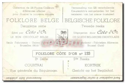 Beguinat w Courtrai — Belgia — Côte d'Or, seria 2, nr 133 — Rewers