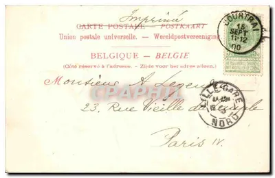 Courtrai — Hotel de Ville — René Légerdure — Verso