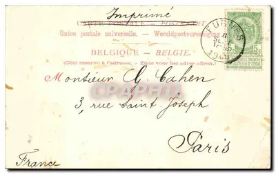 Furnes. O Hotel de Ville e o Tribunal — René Legendre — Verso