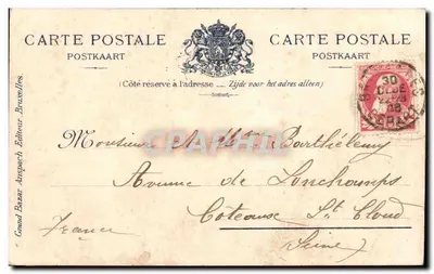 Bruxelles — Colonna del Congresso — Grand Bazar Anspech, N°10 — Verso