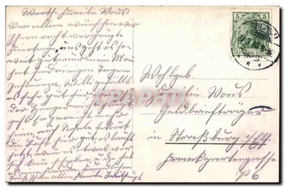 Bruchsal — Pátio do Castelo — editor não identificado, número de série não visível — Verso