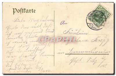 Monumento do 3º batalhão de caçadores de Wurtemberg — Verlag von FRAU LEVY, Wörth — Verso
