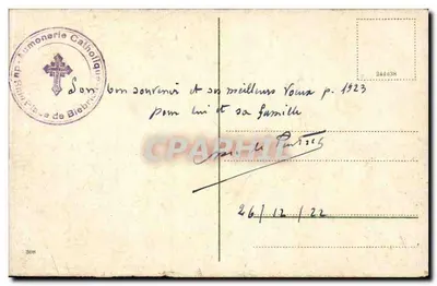 Frankfurt a. M.-Sachsenhausen — widok panoramiczny z mostem i kościołami — wydawca nieznany — Rewers