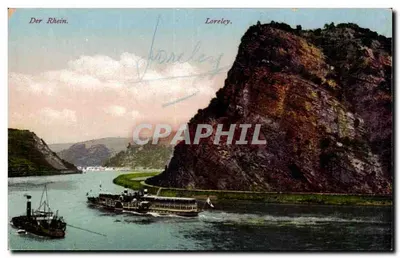 Lorelei — O rio Reno — editor Ludwig Feist, Mainz, n° 6067