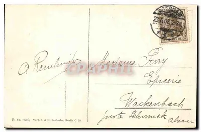 Potsdam — Stadtschloss — Verl. S. & G. Saulsohn, Berlin C. 25 — Verso