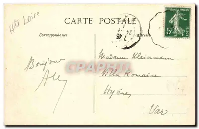 Le Puy - Os Rochos Saint-Michel e Corneille (Vista tirada das Bordas da Borne) — n° 4077 — editor não visível — Verso