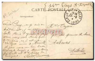 LE PUY — A Vale do Montell — Editor anônimo, n° 4164 — Verso