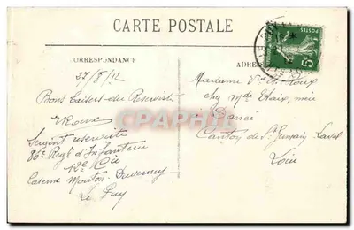 Le Puy - O Rocher Corneille — Estátua de Nossa Senhora da França — LL, n°34 — Verso