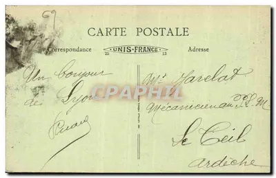 Lyon — Most La Feuillée (zakończony w 1912) — ulica Algieria i nabrzeże Pêcherie — Rewers