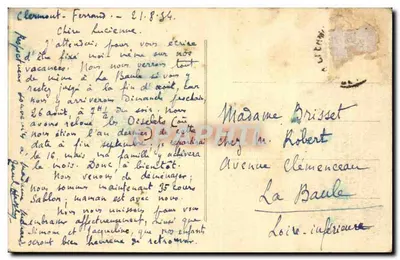 O Puy-de-Dôme com suas neves persistentes — editor não visível, número de série não legível — Verso