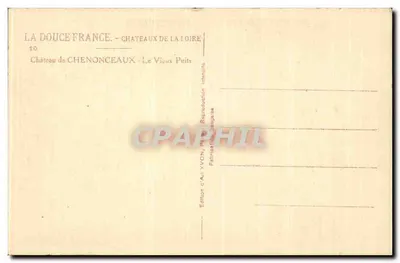 Zamek Chenonceaux — Le Vicux Puits — Wydawnictwo Sztuk YVON — Rewers