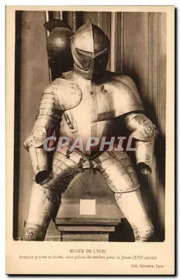 Armadura gravada e dourada para a justa — Século XVI — Coll. Sylvestre, Lyon