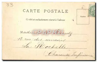 Bordeaux — Statua Vercingétorixa i aleje Damour — W.F. Déposé — Rewers