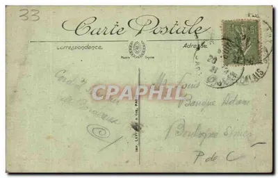 Bordeaux — Les Quais — Widok z Douane — LL. — Sélecta — Rewers