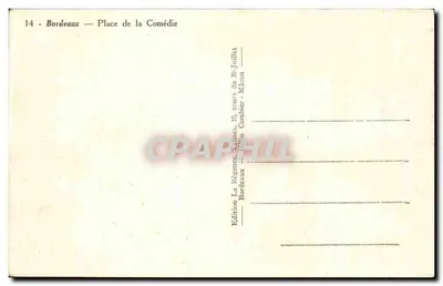Bordeaux — Plac Komedii — Wydawnictwo La Régence — Rewers