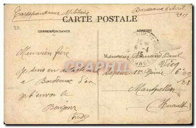 Bordeaux - Katedra Świętego Andrzeja - Strzały i zachodnia część miasta — Marcel Duthay, fotograf, nr 212 — Rewers