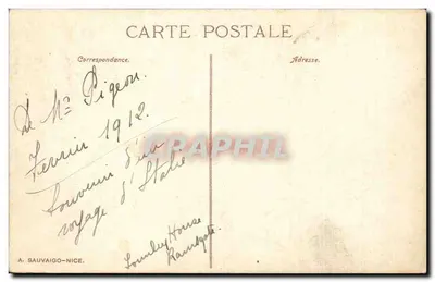 Menton — Ogólny widok z granicy — ND Phot. — Rewers
