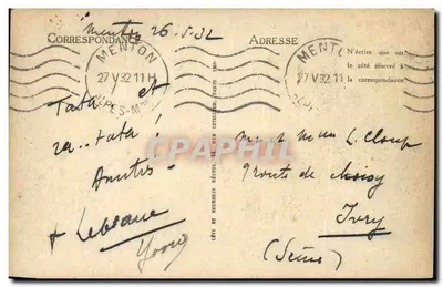 Menton — Granica włoska — Rochers Rouges — LL — Rewers