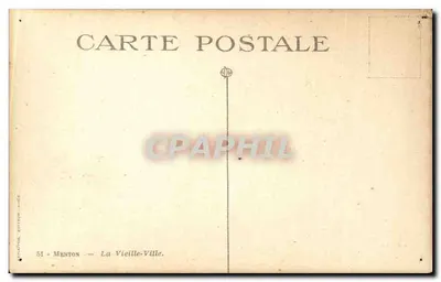 Menton — A Velha Cidade — Editor Fratelli Bittiger, n°51 — Verso