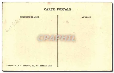Nice — Cascade du Château — Photo Munier, n°146 — Verso