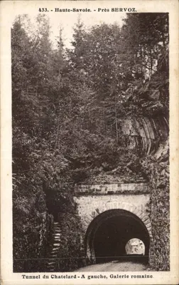 Túnel do Chatelard - À esquerda, Galeria romana — Haute-Savoie, perto de Servoz — L. Morand, fot. (Haute-Savoie)