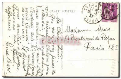 Chambéry — Zamek Duszy Savojskich — Zabytek historyczny (XI wiek) — La Savoie Pittoresque, nr 161 — Rewers
