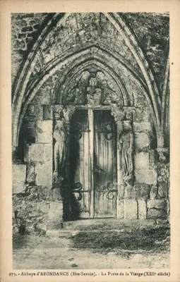 Abadia de Abondance (Alta Saboia) — A Porta da Virgem (século XIII) — L. Fauraz, editor