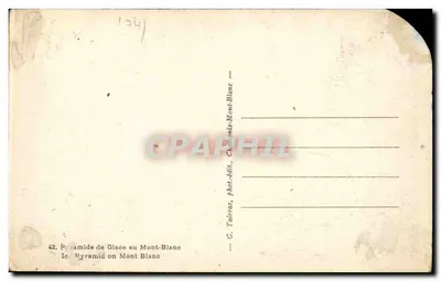 Pirâmide de Gelo no Monte Branco — G. Tairrres, Chamonix-Mont-Blanco, n°42 — Verso