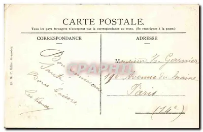 Alpine Battery in Maneuvers — Souvenir of the Alps — G. C. Publisher, Grenoble — Back