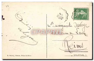 Évian-les-Bains — Terrasa hotelu "Royal-Hôtel" — Rewers